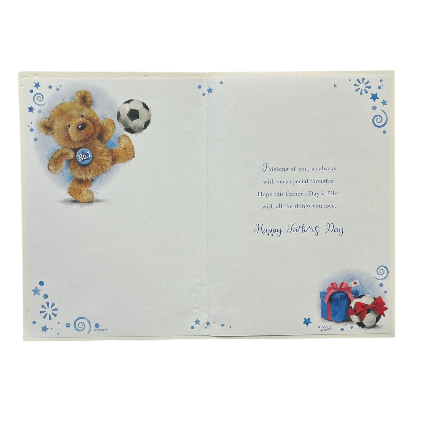 To A Special Dad Teddy Playing Football Design Father's Day Card