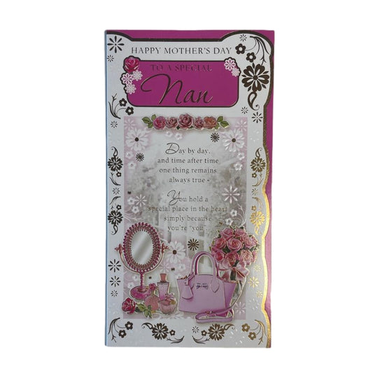 To A Special Nan Mirror And Purse Design Mother's Day Card