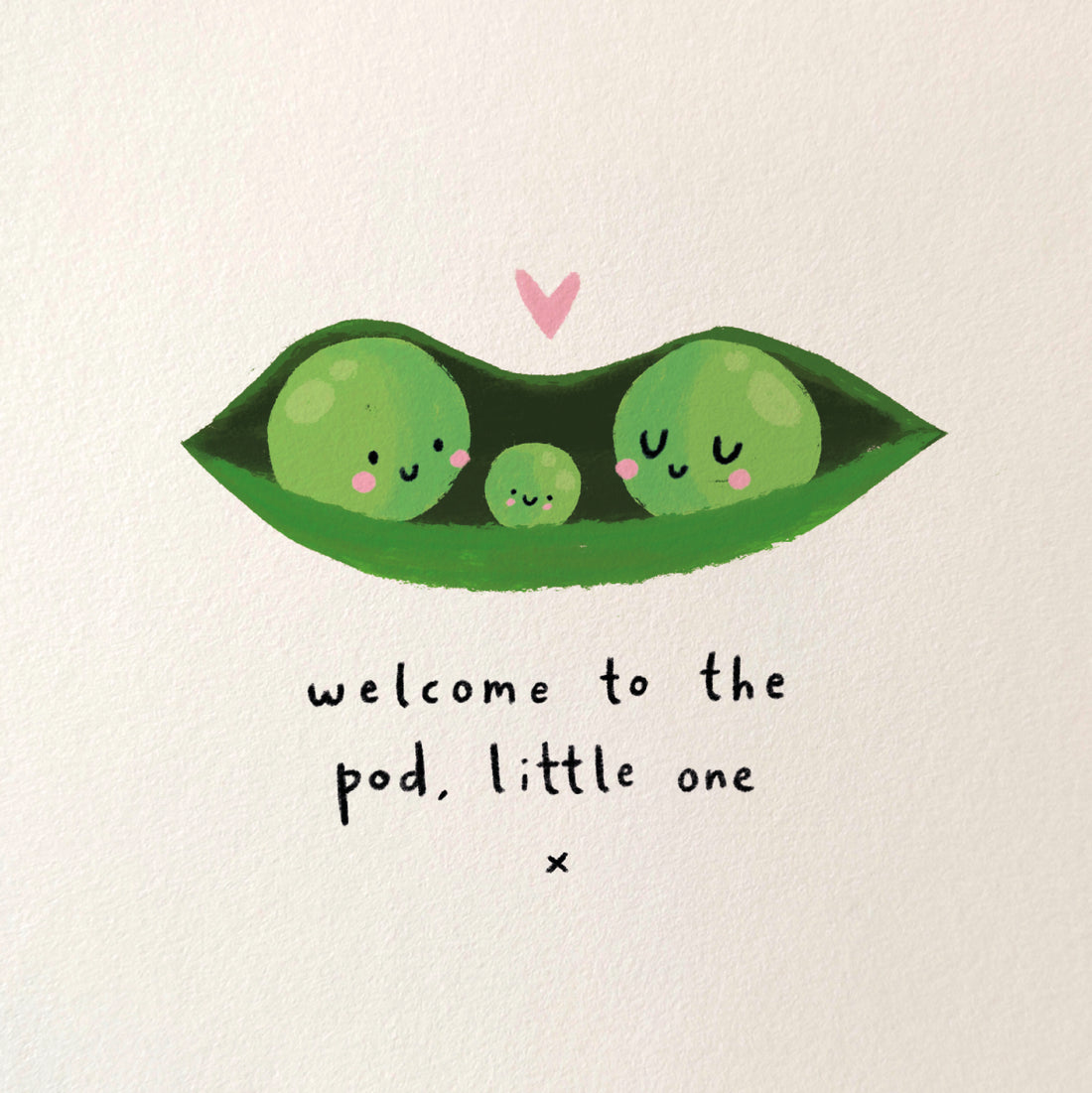 Welcome Little One Peas In A Pod Fun New Baby Greeting Card
