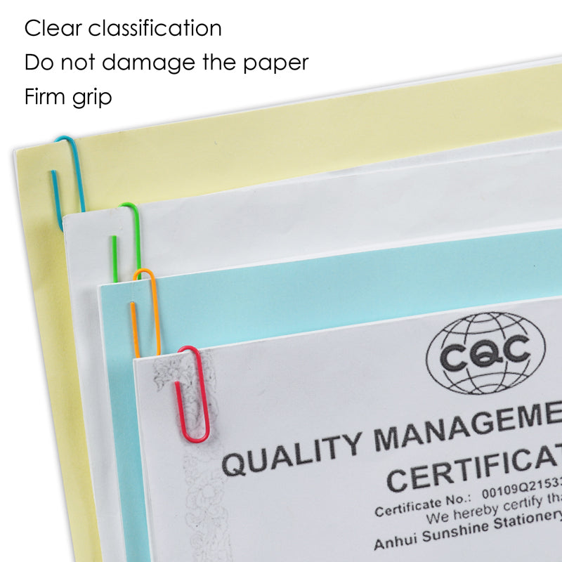 Tub of 300 Vinyl Coated Paper Clips 28mm