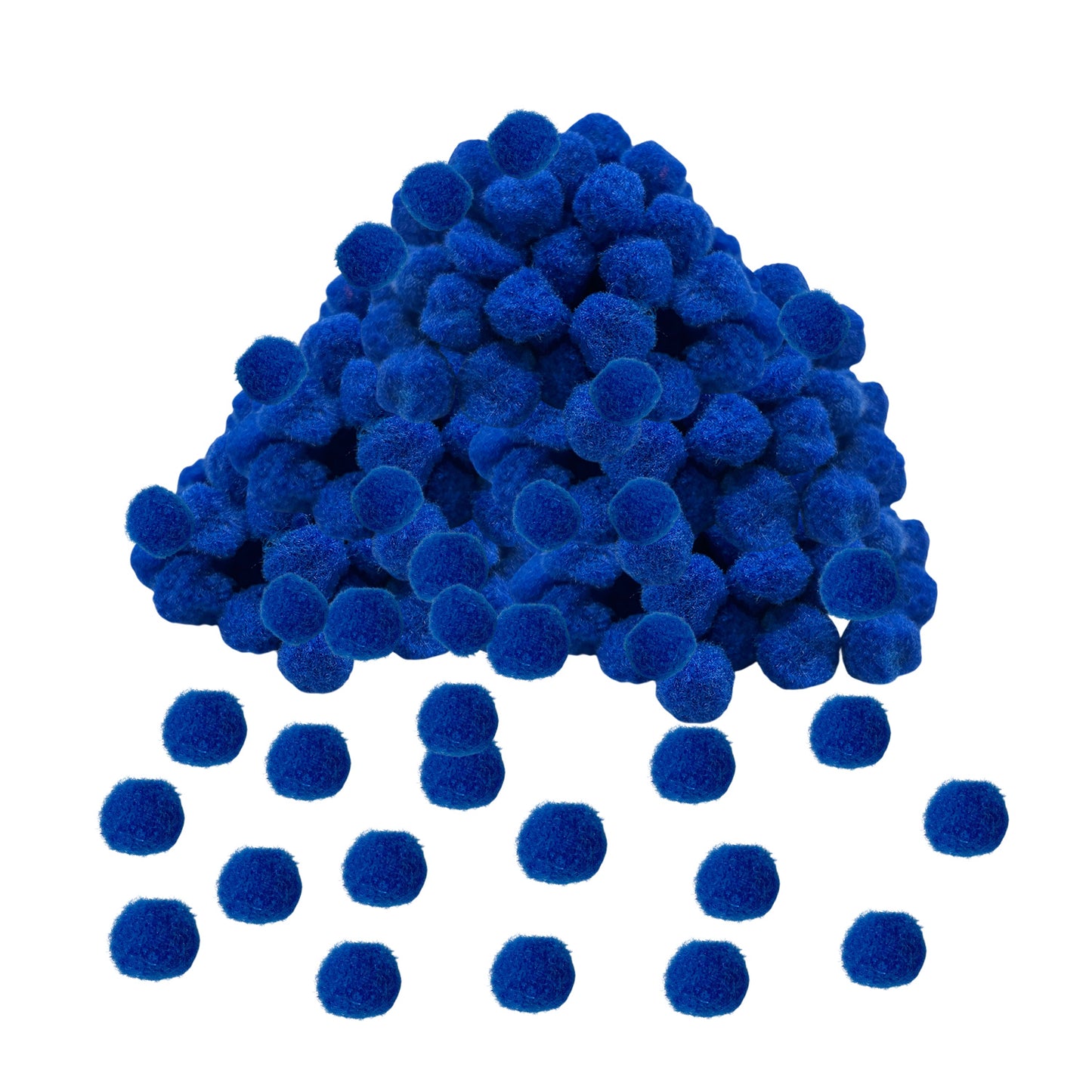 Pack of 250 Dark Blue Pom Poms 1.5cm – Soft Fluffy Craft Balls
