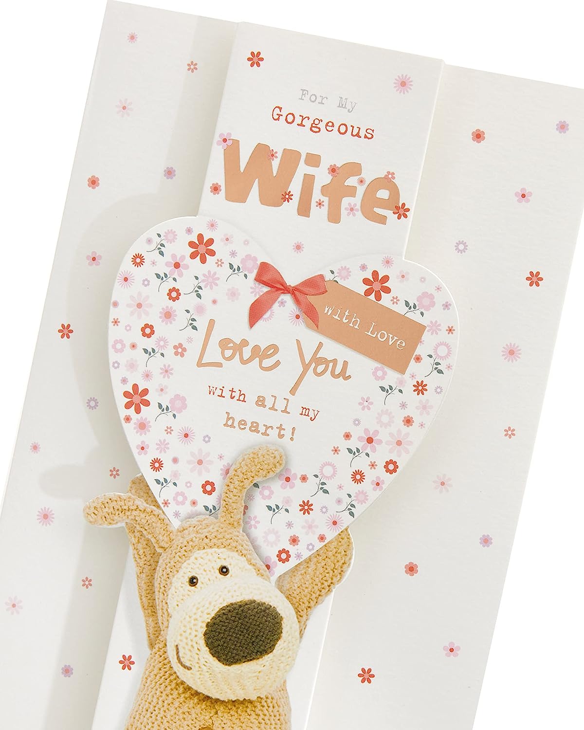 Sweet Design And Big Heart Boofle Wife Birthday Card