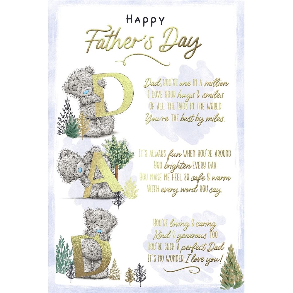 Bear With Letters Father's Day Card
