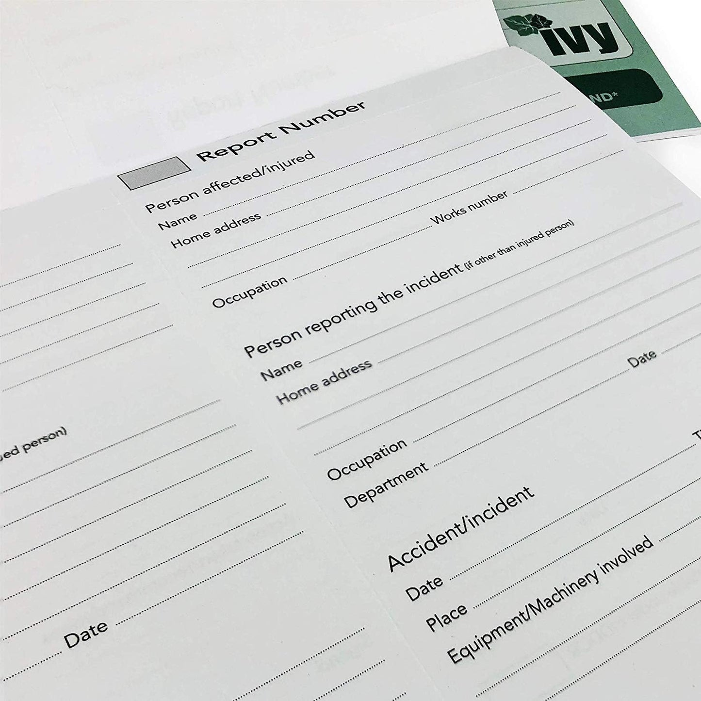 Accident Report Book - First Aid Injury Record School Office