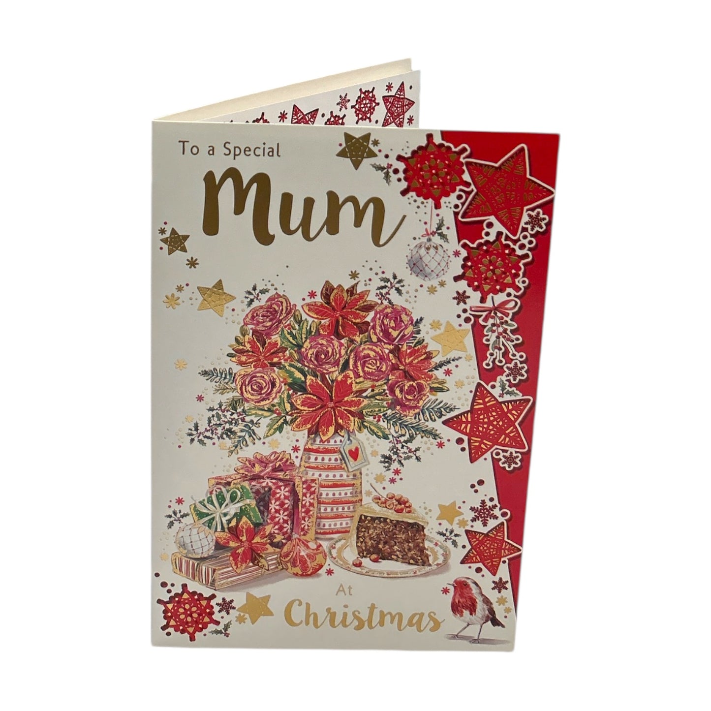 To a Special Mum Stack of Gifts Design Christmas Card