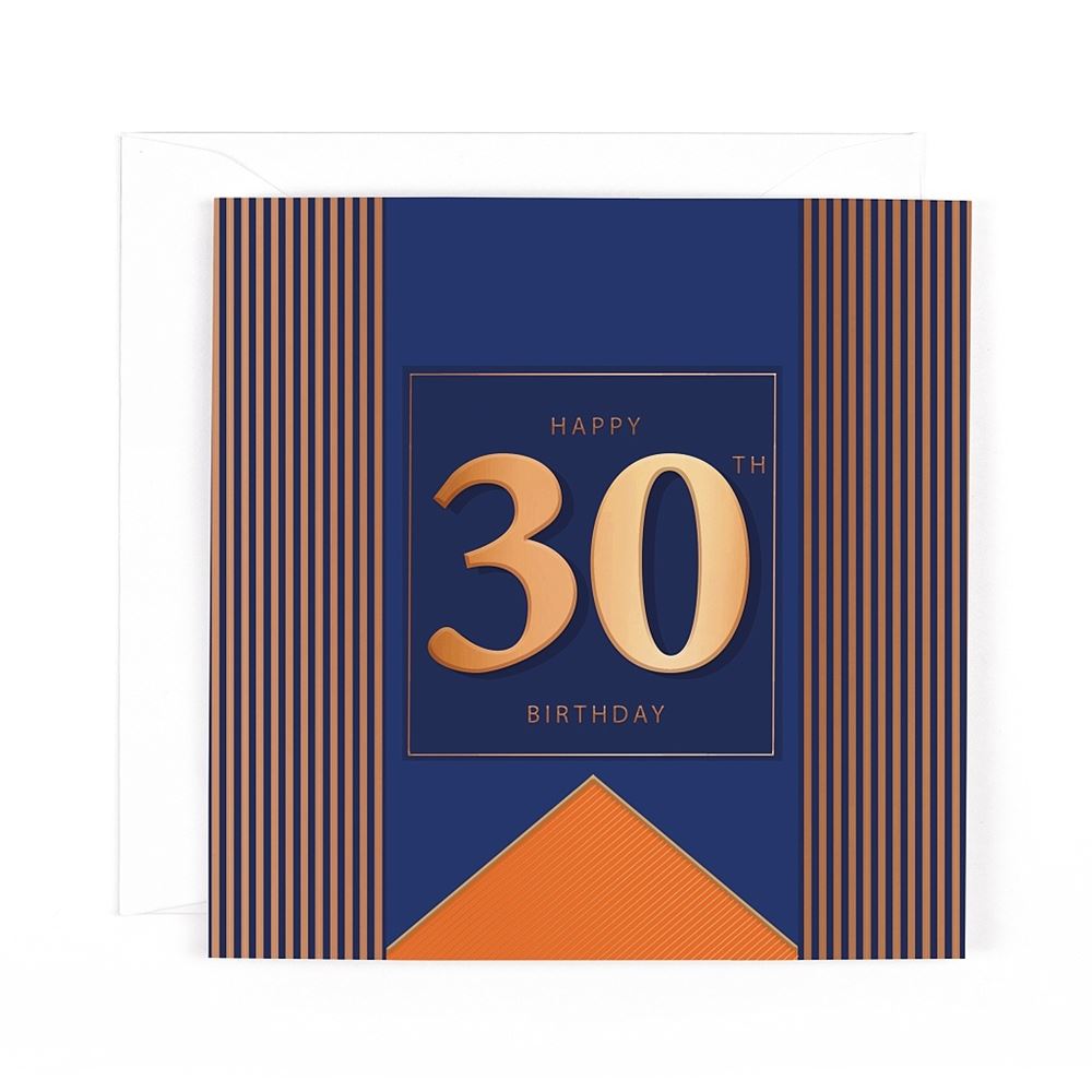 Contemporary Luxury Foiled Design 30th Birthday Card