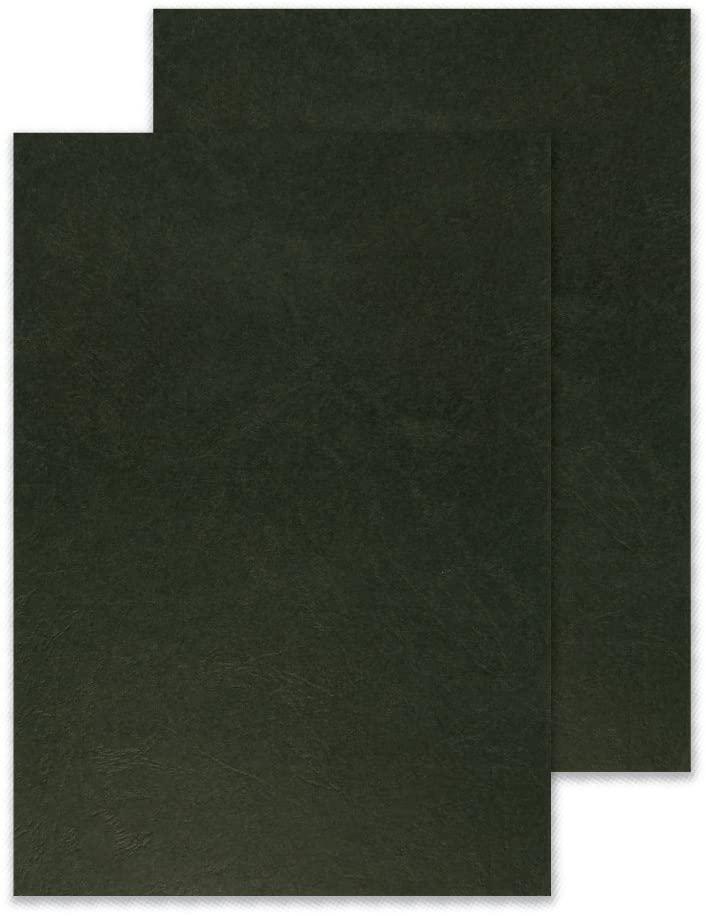 Pack of 100 A4 Black Leathergrain Comb Binder Covers