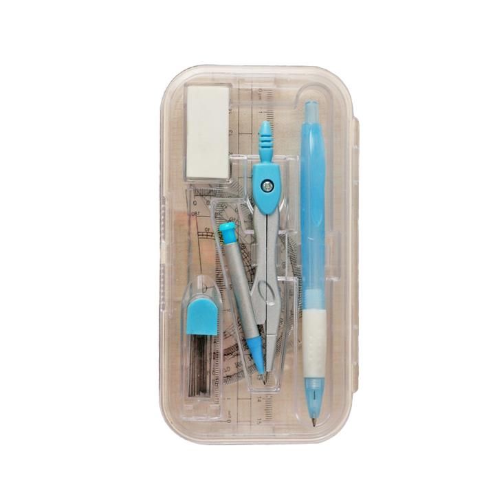 Two Layers Zinc Alloy Compass Divider with Pen Ruler Math Set