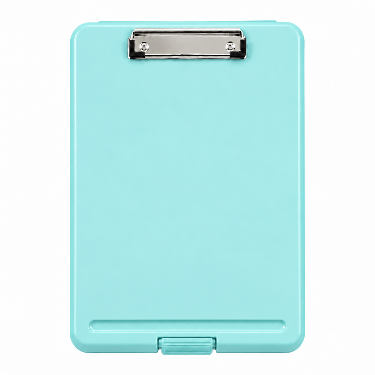 Pack of 5 A4 Pastel Blue Plastic Clipboard Box File - Storage Filing Case