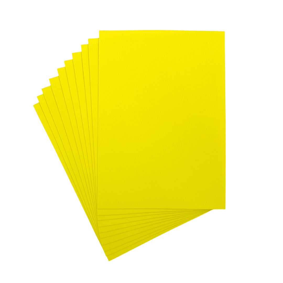 Pack of 200 A4 Yellow Coloured EVA Foam Sheets