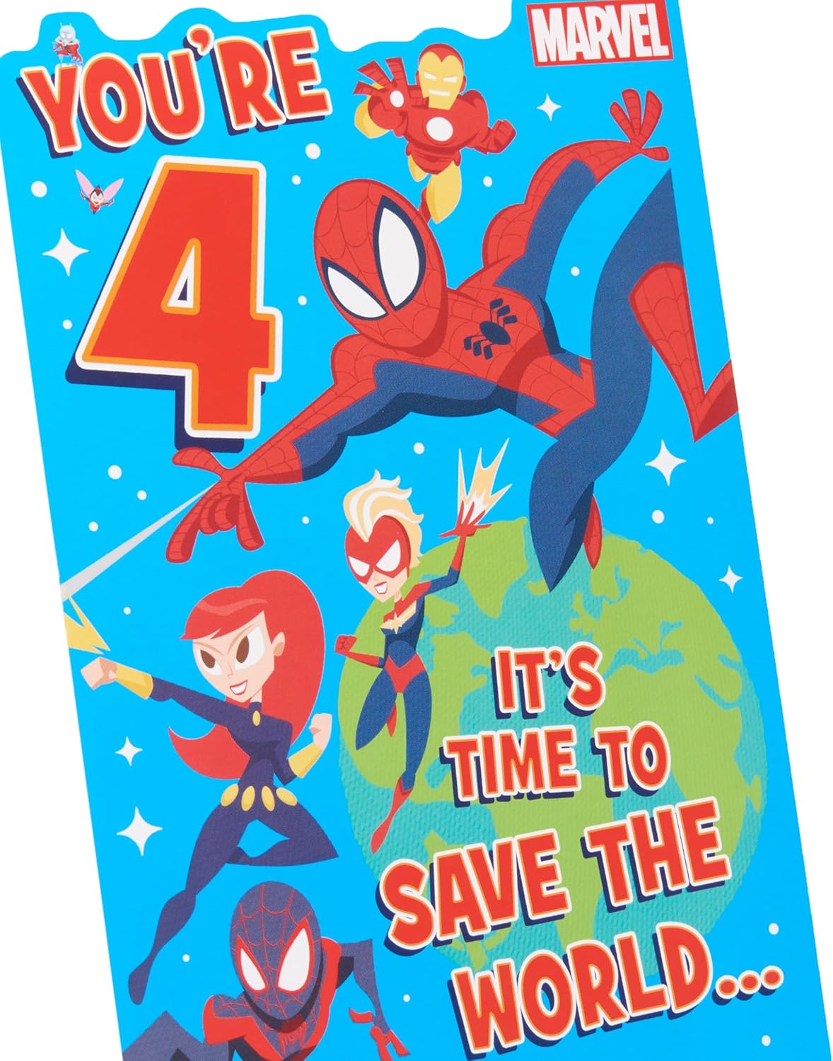 Marvel Pop-Up Design 4th Birthday Card