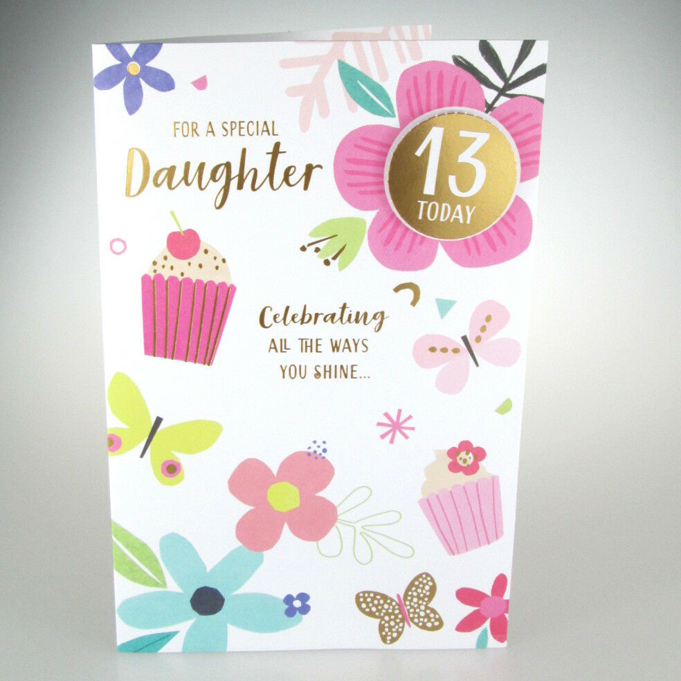 Daughter 13th or 16th Birthday Card with Personalised Age Stickers
