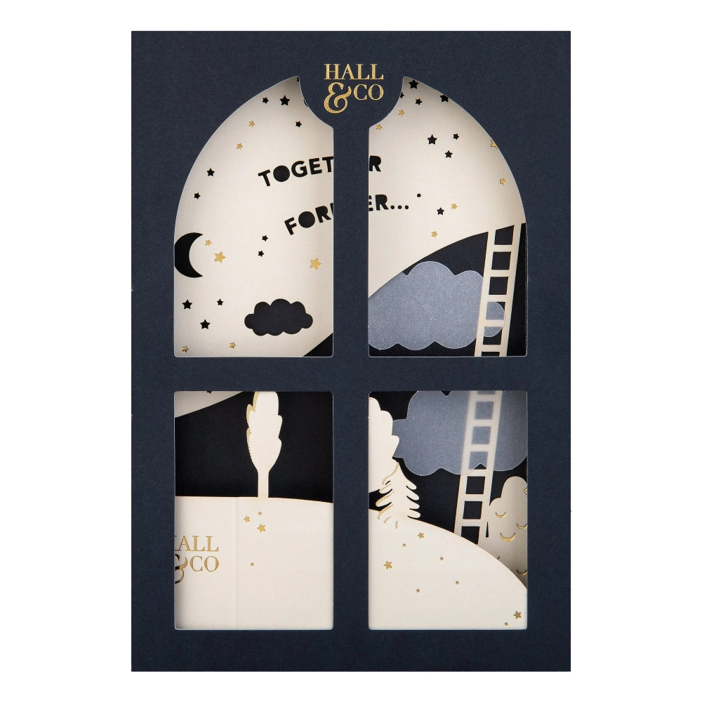 Premium 3D 'Together Forever' Love Card Paper Fables