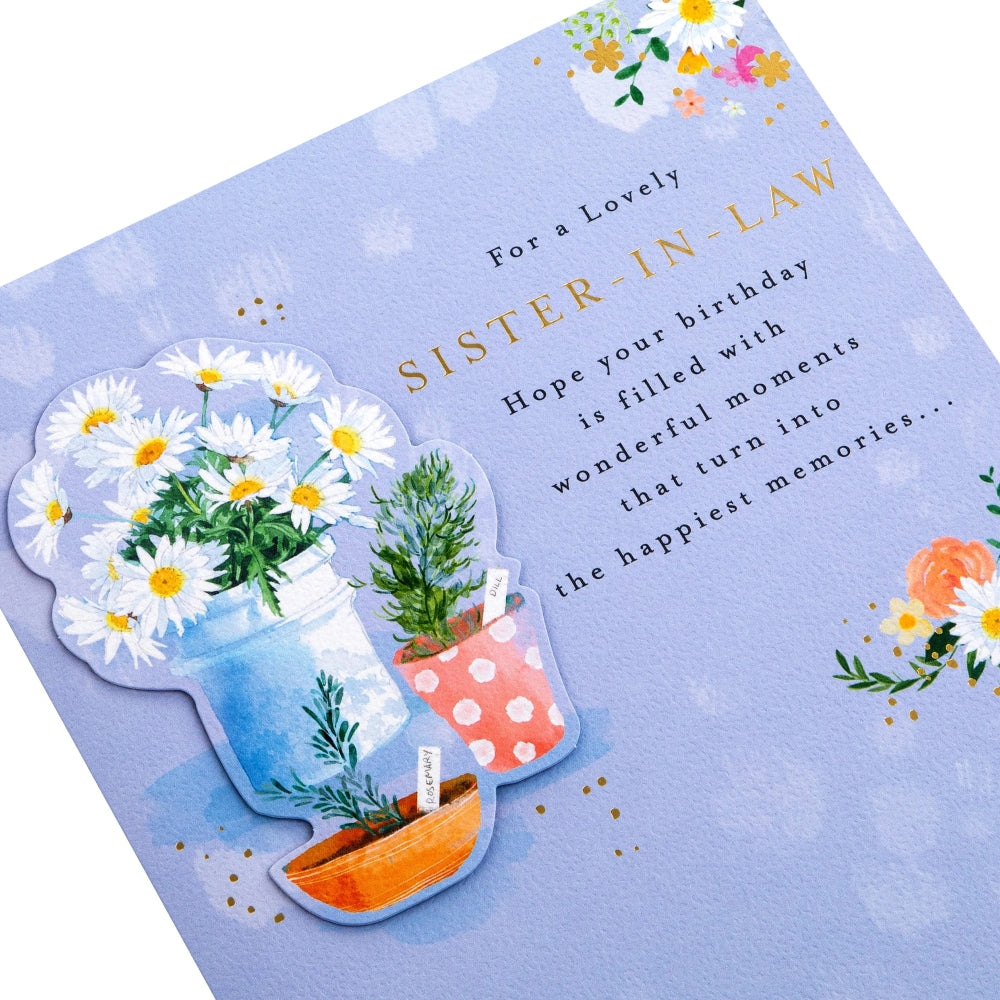 Flowers & Plants Design for Sister In Law Birthday Card