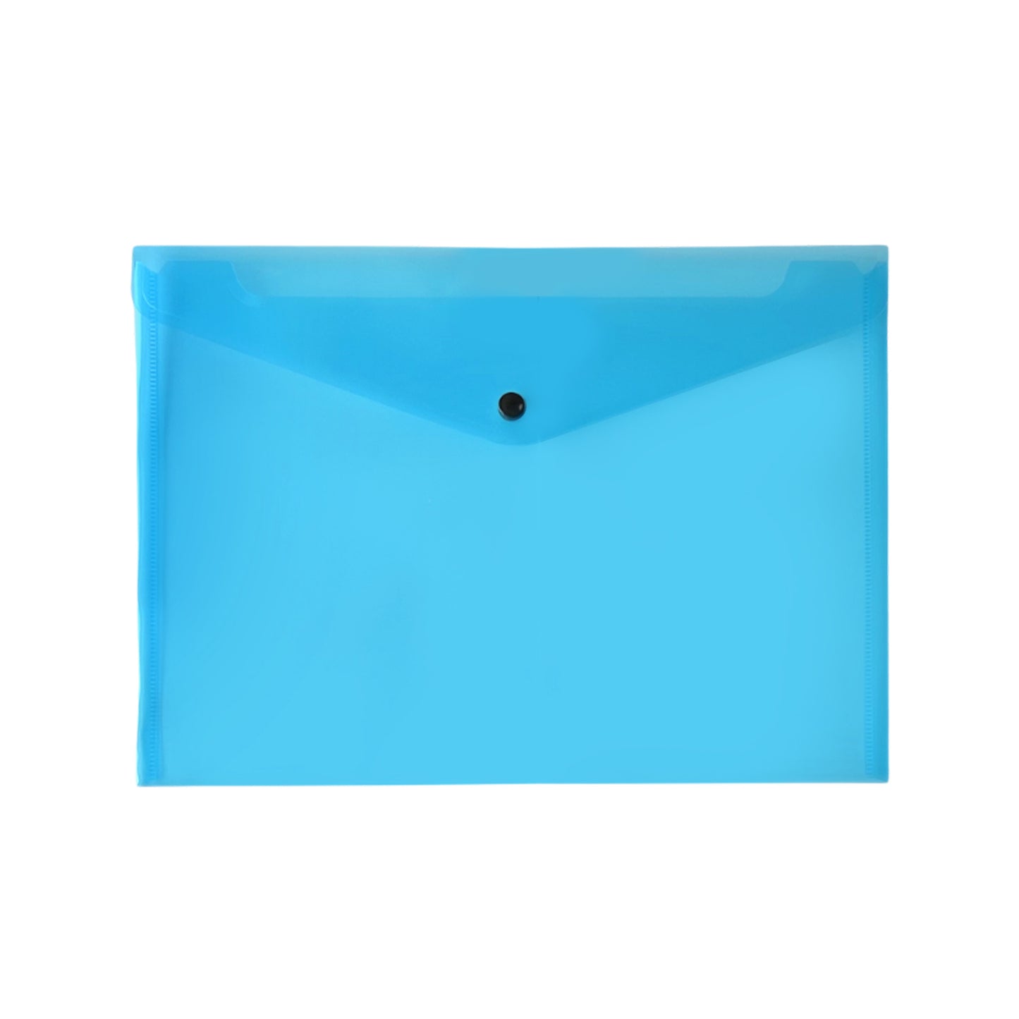 Pack of 12 Janrax A4 Blue Document Wallets - Button Stud Folder