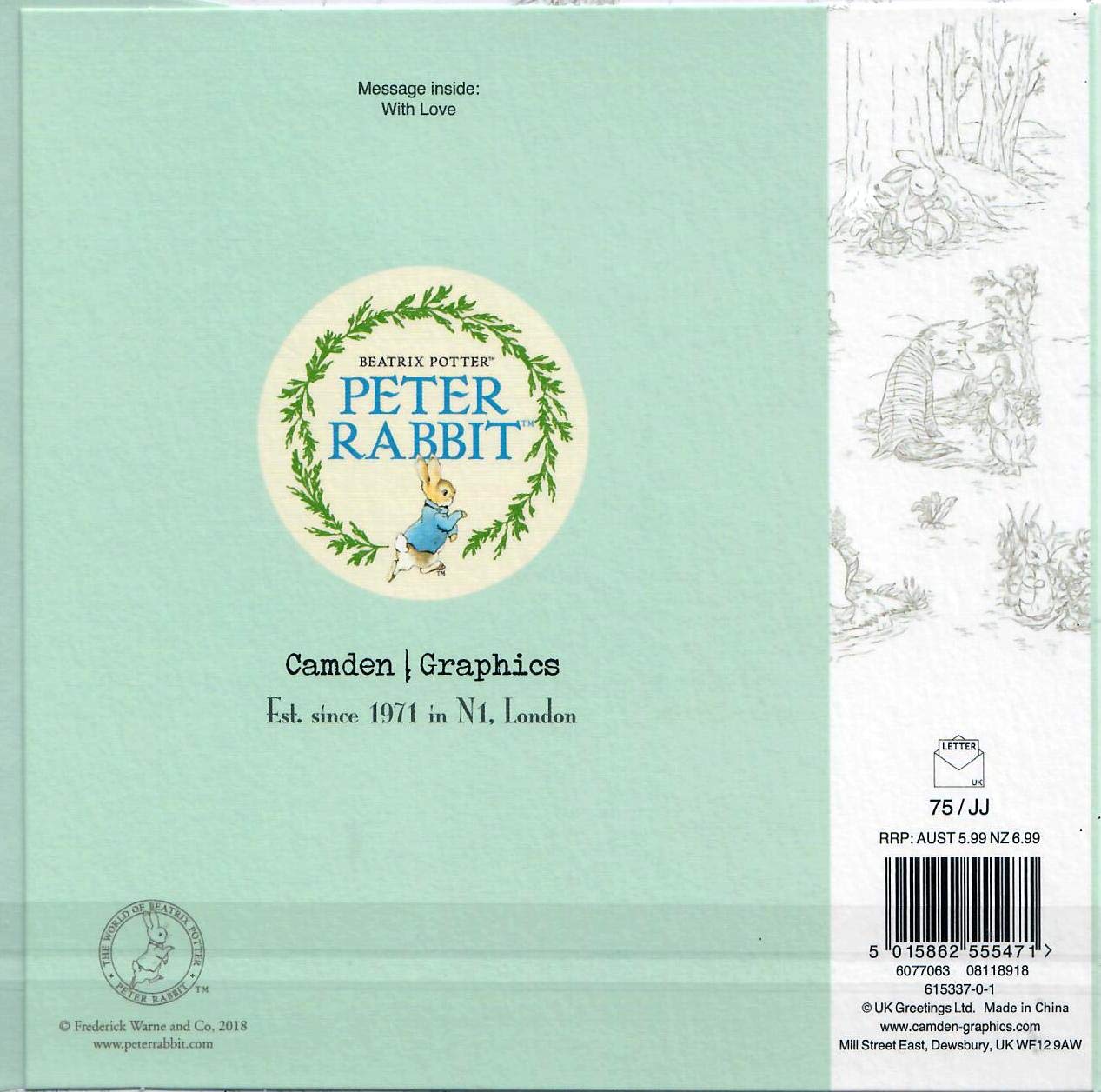 Peter Rabbit Merry Christmas Son Stunning Christmas Card