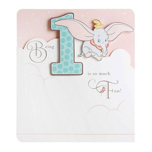Dumbo 1st Birthday Card 'So Much Fun' 