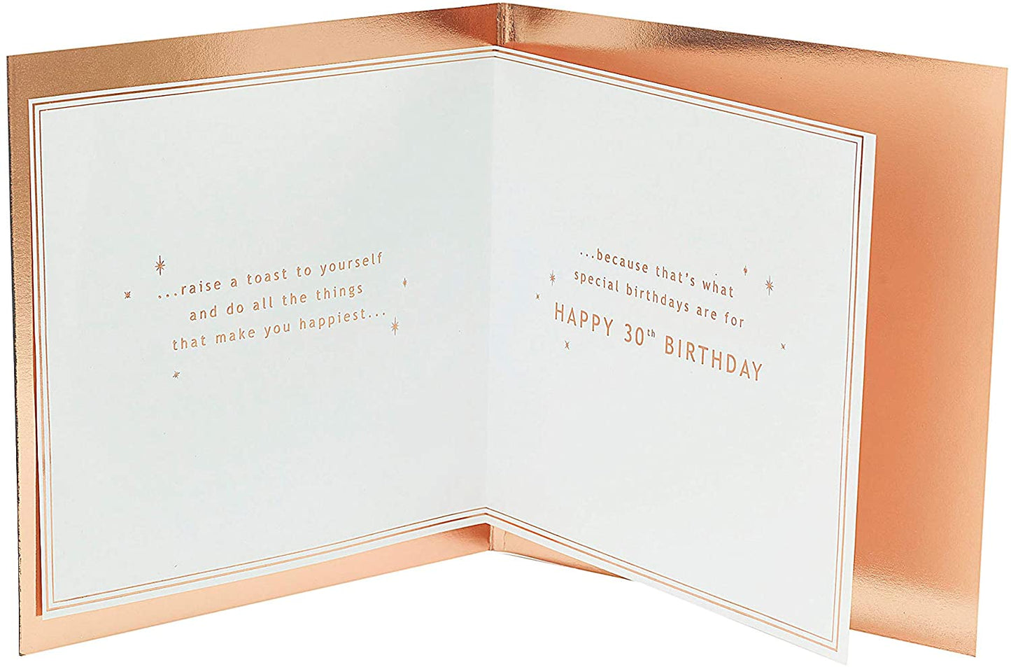 30th Birthday Copper Foil Handmade Card Age 30