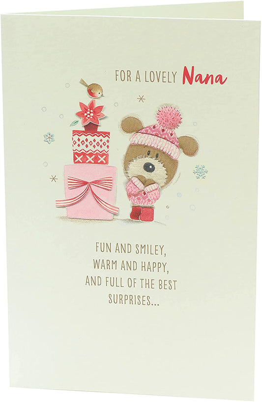 A Lovely Nana Cute Lots Of Woof Christmas Card