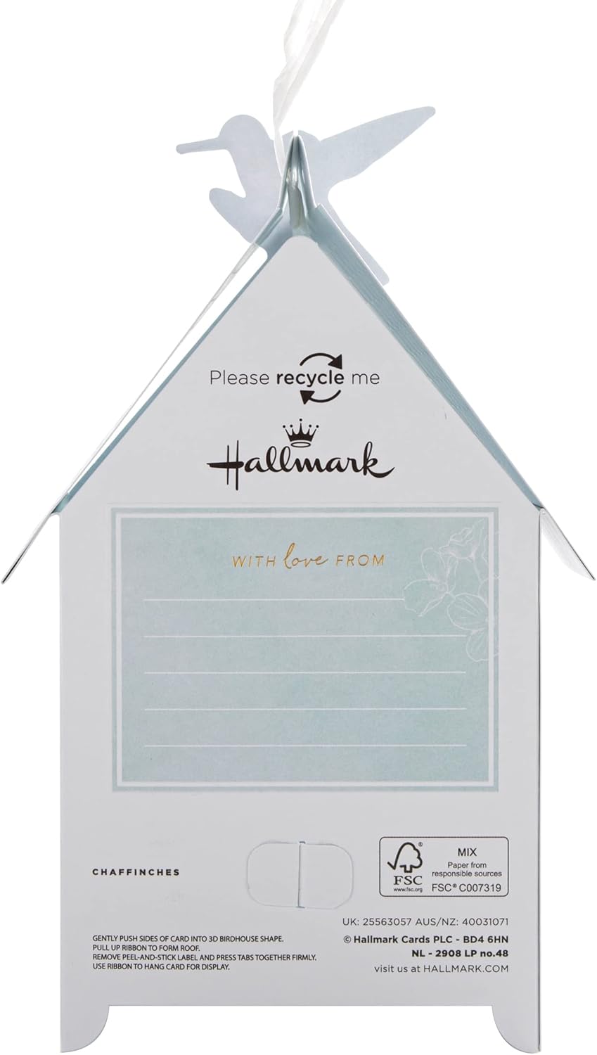 Contemporary 3D Bird House Design Mother's Day Card