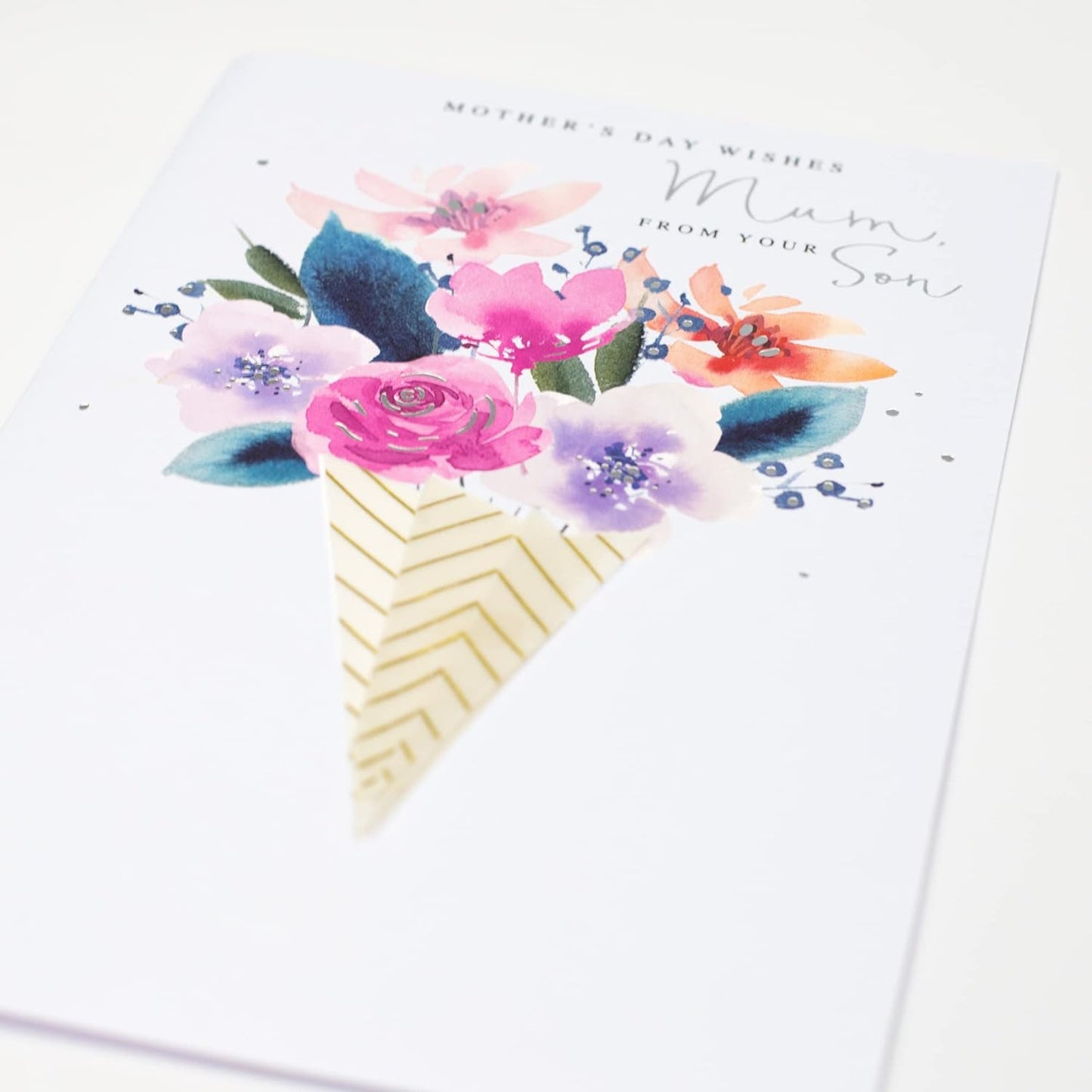 From Son Traditional Floral Design Mother's Day Card