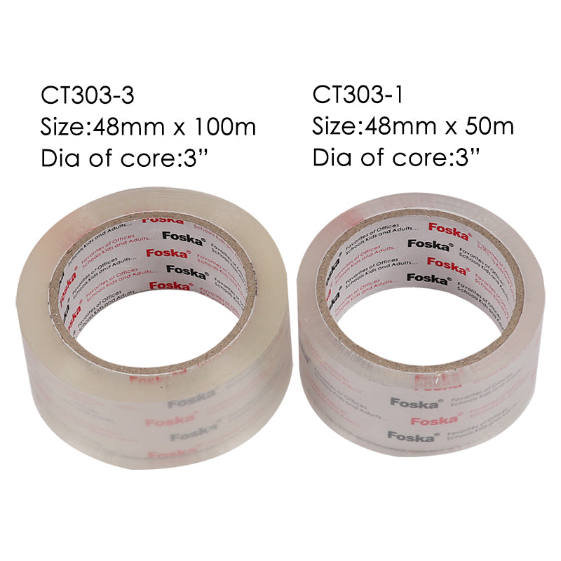 Pack of 8 Clear Adhesive Sticky Tape 18mm x 33m
