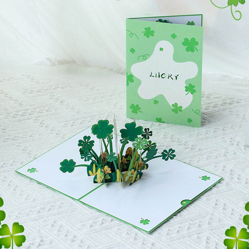 Lucky Clover 3D Pop Up Greeting Card
