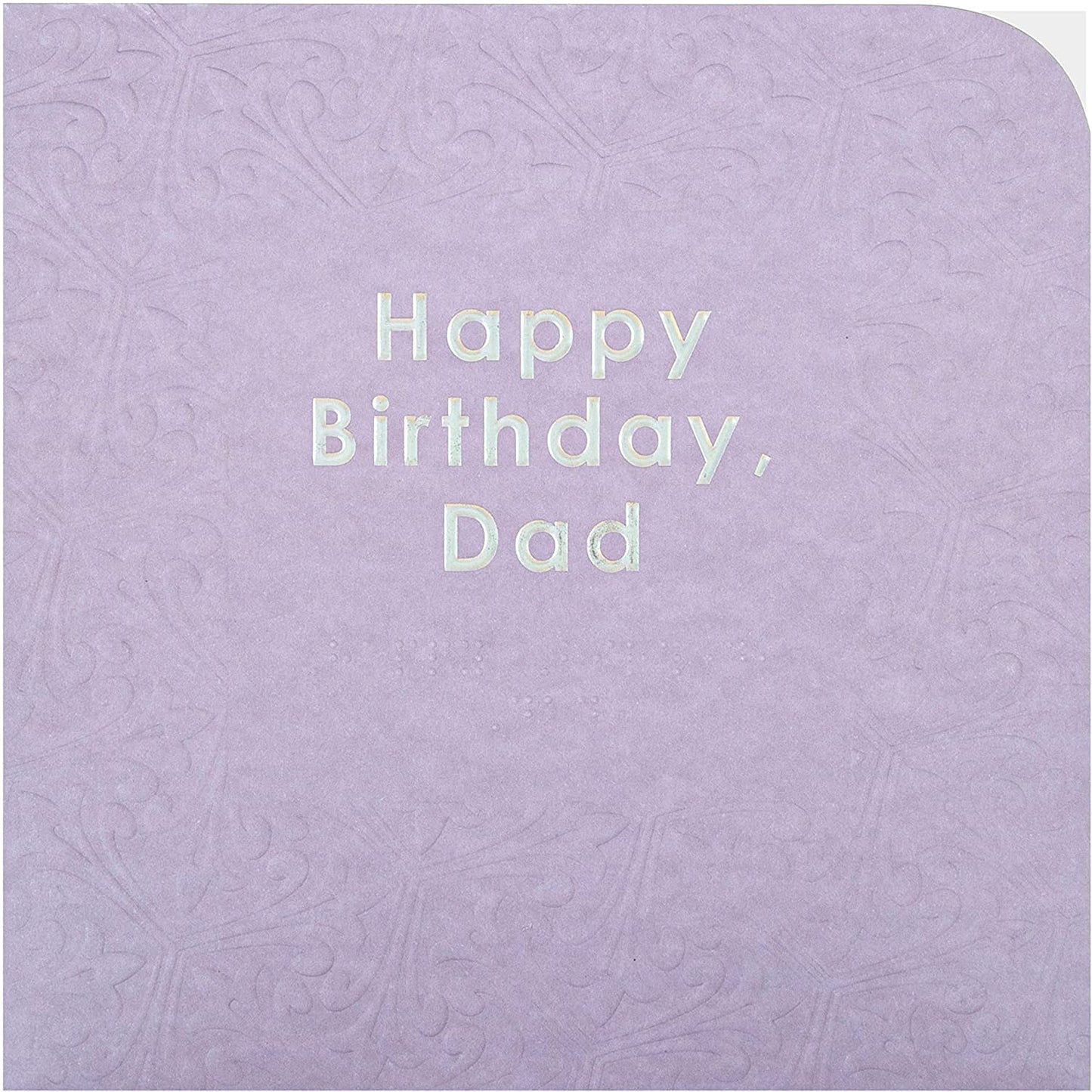 Dad Birthday Card Contemporary Patterned Design Braille