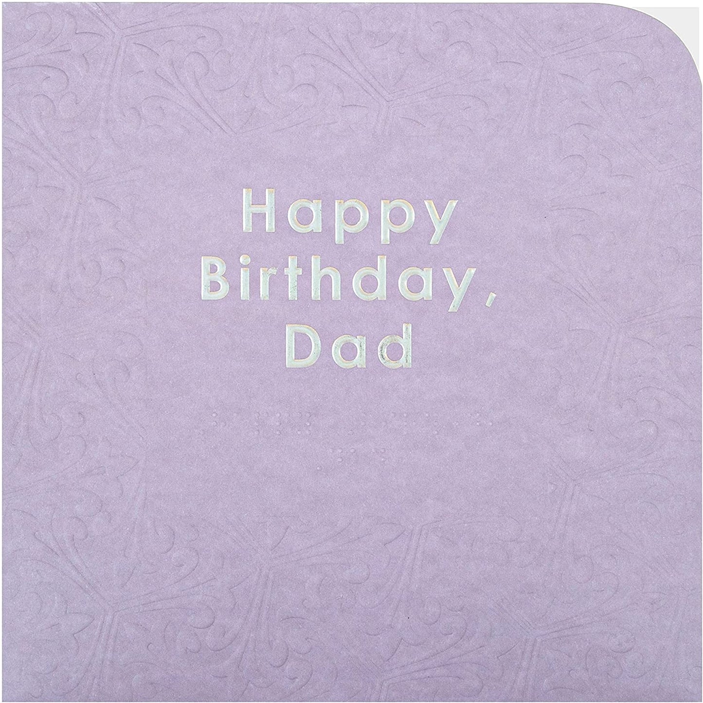 Dad Birthday Card Contemporary Patterned Design Braille 