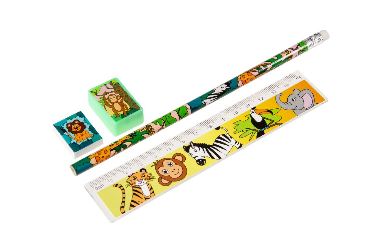 Pack of 24 Wild Animals Design Stationery Sets