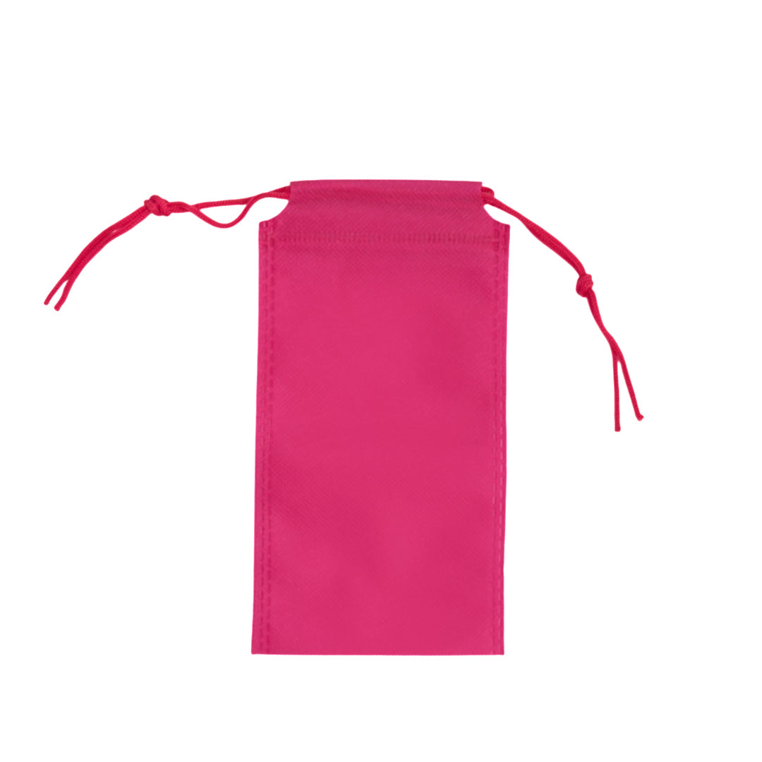 Pack of 25 Pink Coloured 43x34cm Non-Woven Drawstring Bags
