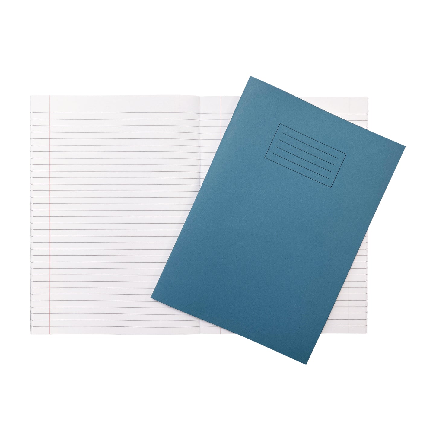 Pack of 50 Janrax A4 Light Blue 80 Page Feint Ruled with Margin Exercise Books WF Paper with 225gsm Manilla Cover