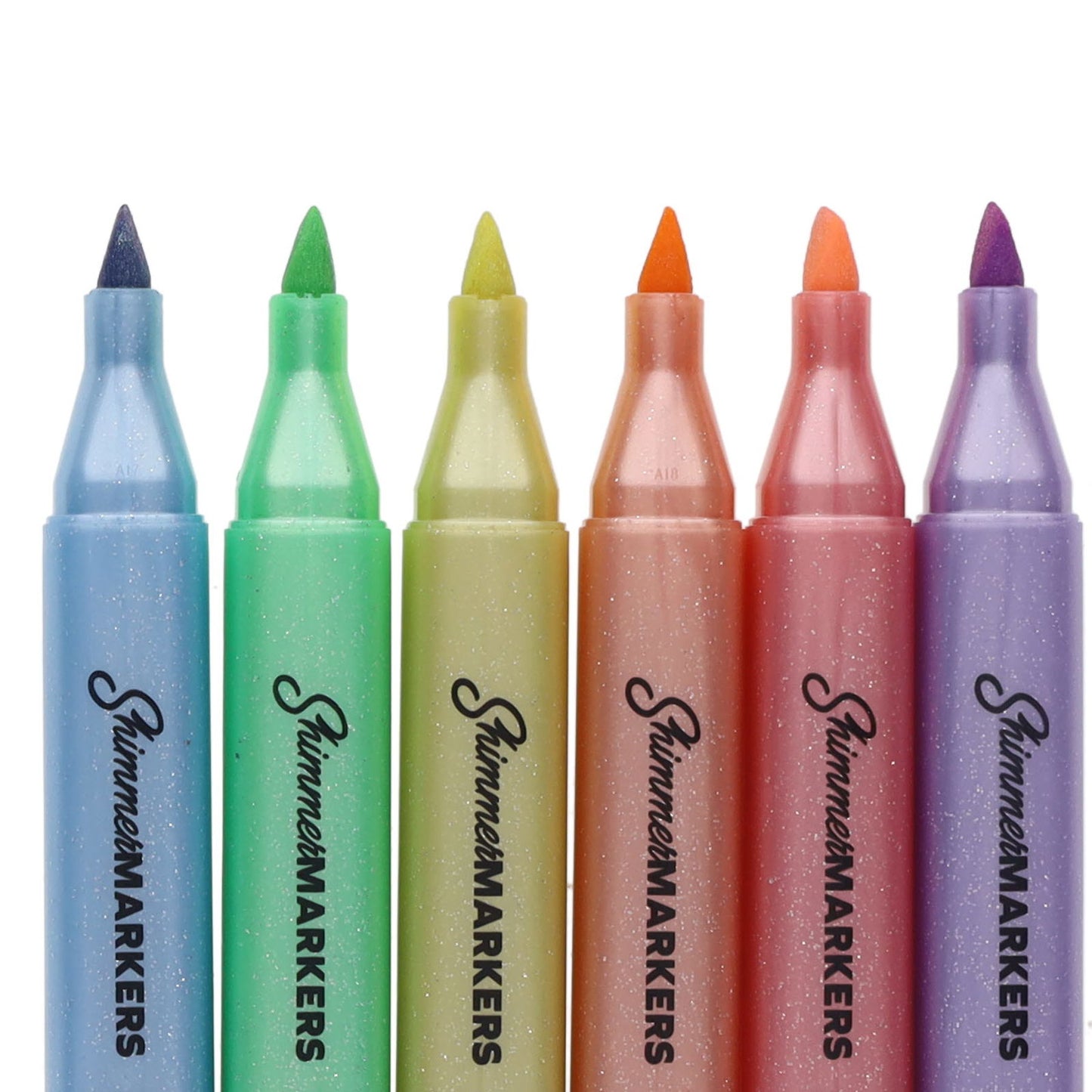 Pack of 6 Chisel Tip Shimmer Markers by Icon