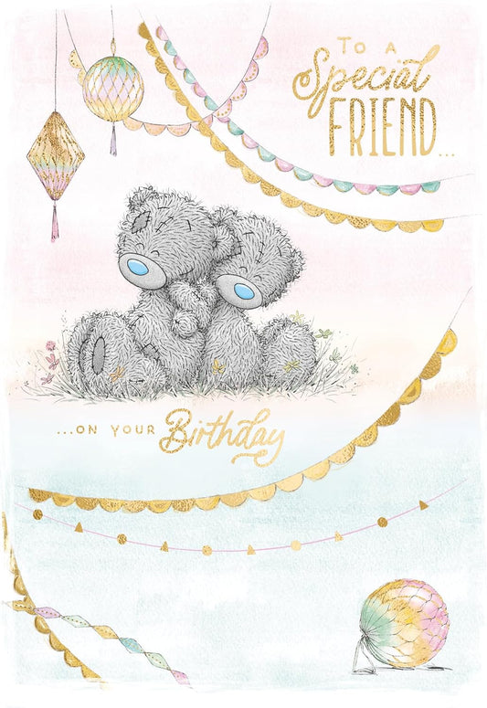 Bears Sat Back To Back Special Friend Birthday Card
