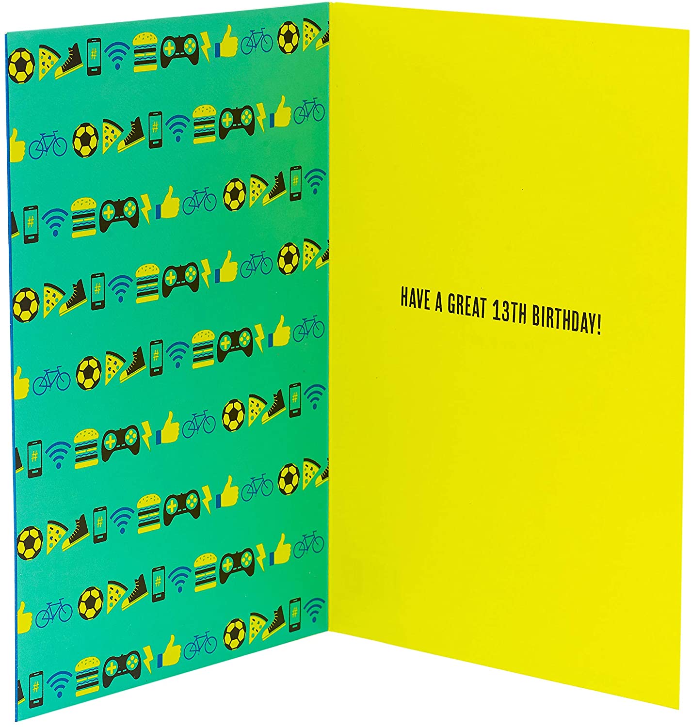 Watermark Birthday Card Teenager Age 13 Cool Gamer Games Boys