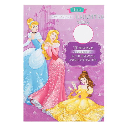 Disney Princess Daughter Birthday Card 'With Stickers