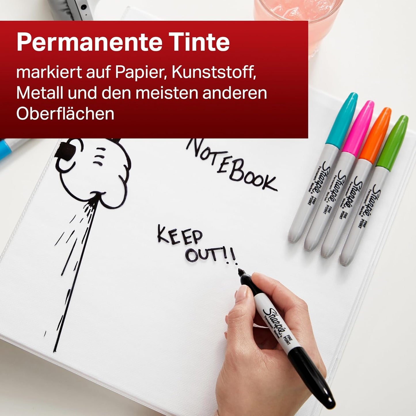 Pack of 12 Black Sharpie Fine Permanent Marker Pens