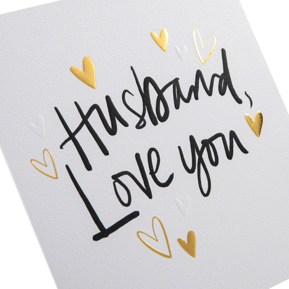 Typography Design Husband Birthday Card
