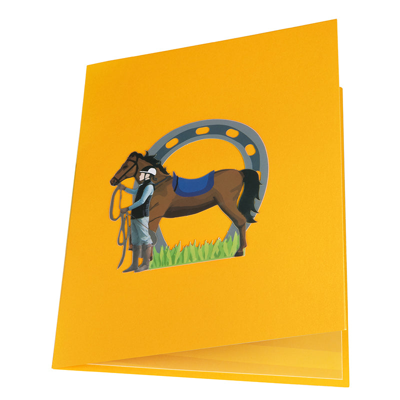 Barnside Bond Horse & Rider 3D Pop Up Greeting Card