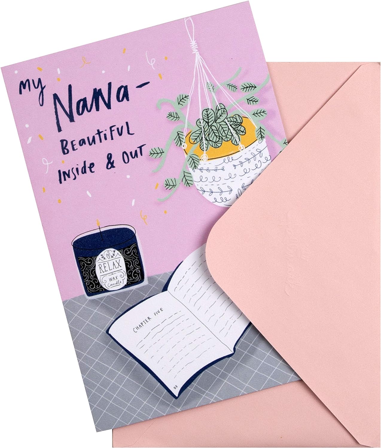 For Nana Hanging Basket Design Mother's Day Card
