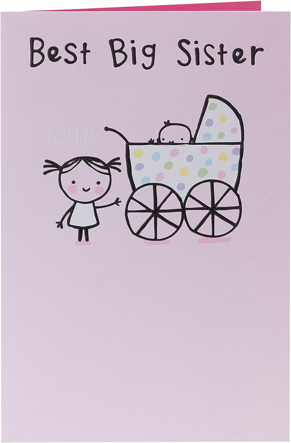New Big Sister Congratulations Card Birth Girl New Baby