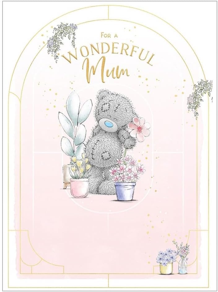 For A Wonderful Mum Me To You Bear With Houseplant Mother's Day Card