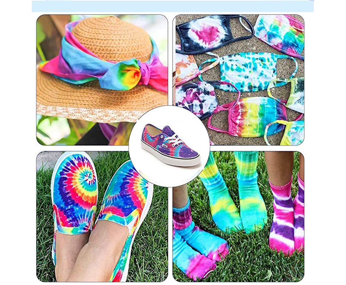 Pack of 3 Colours Tie Dye Kit -Turquoise, Lime. Purple