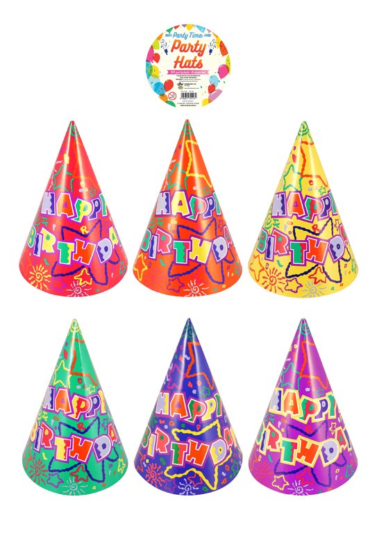 16.5cm Hat Cone Happy Birthday