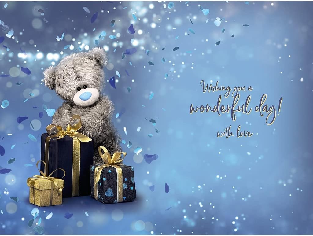 Me to You Bear 3D Holographic 50th Birthday Card
