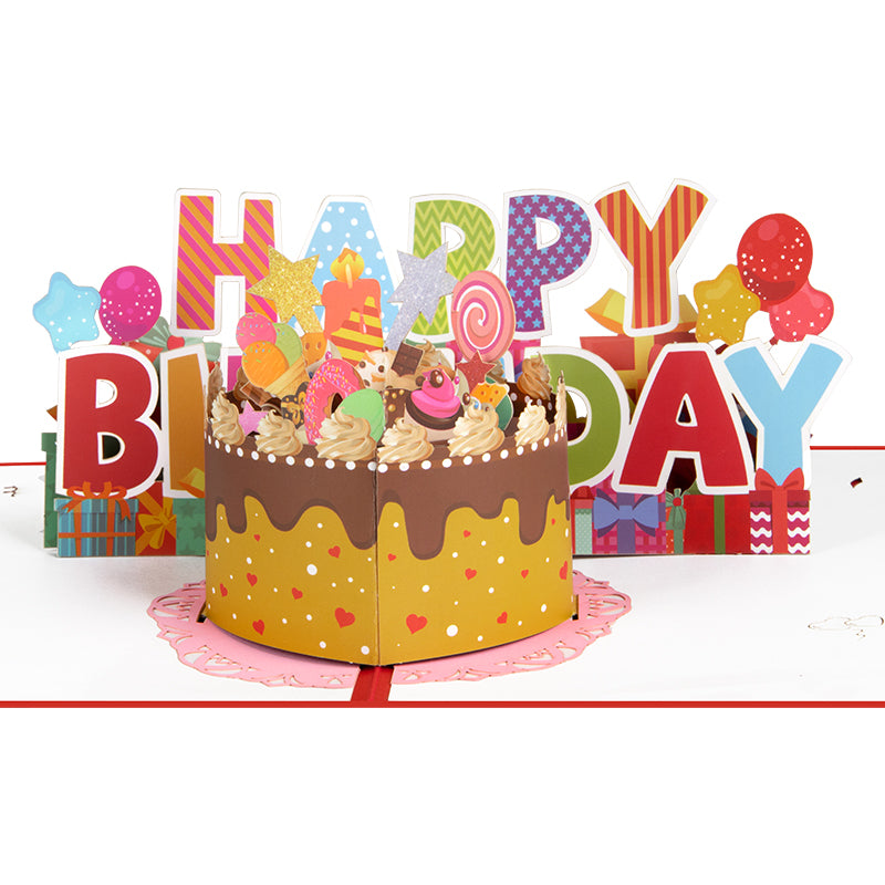 Sweet Celebration 3D Cake Pop Up Birthday Card