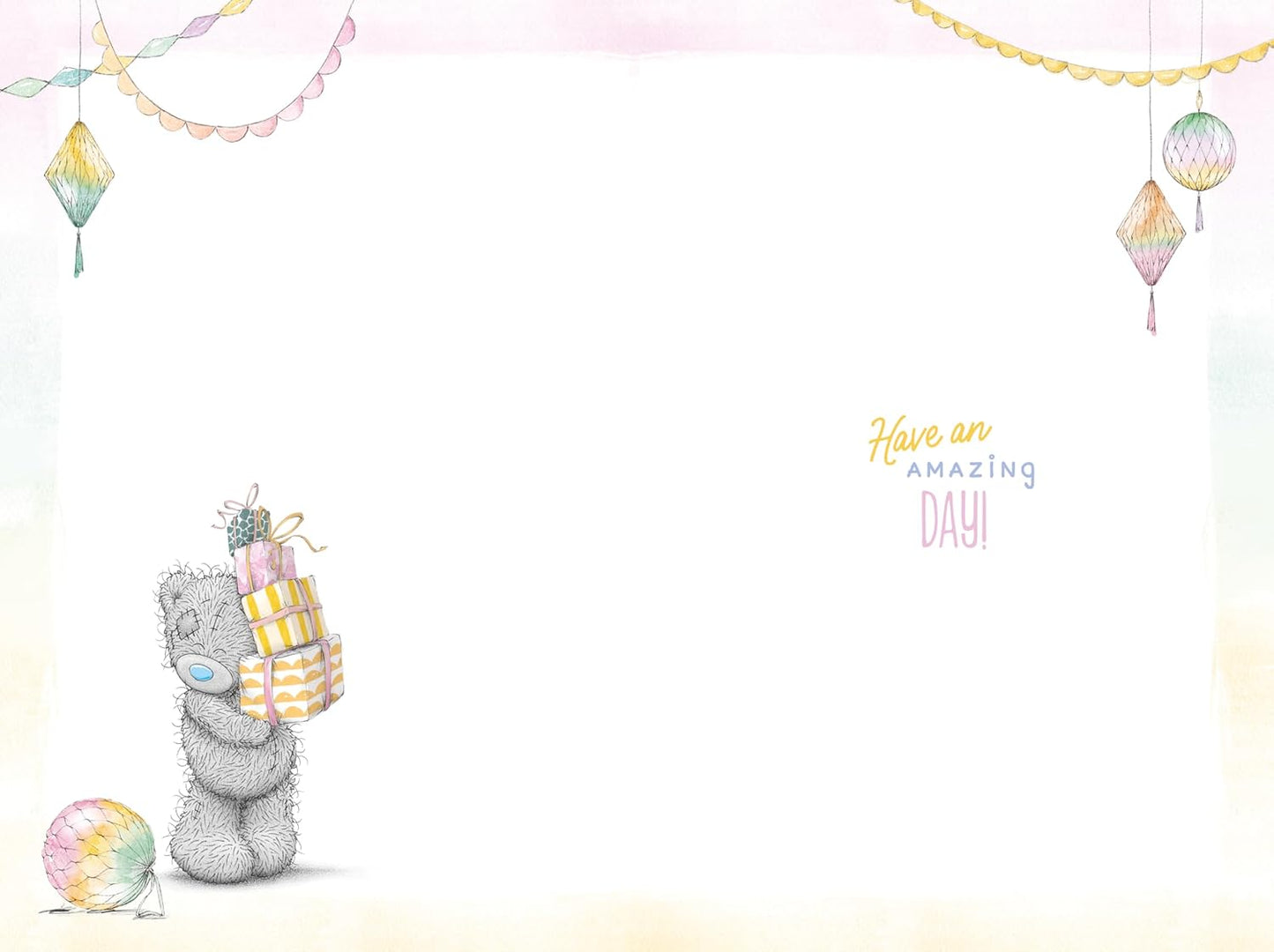 Bear With Stack Of Gifts 30th Birthday Card