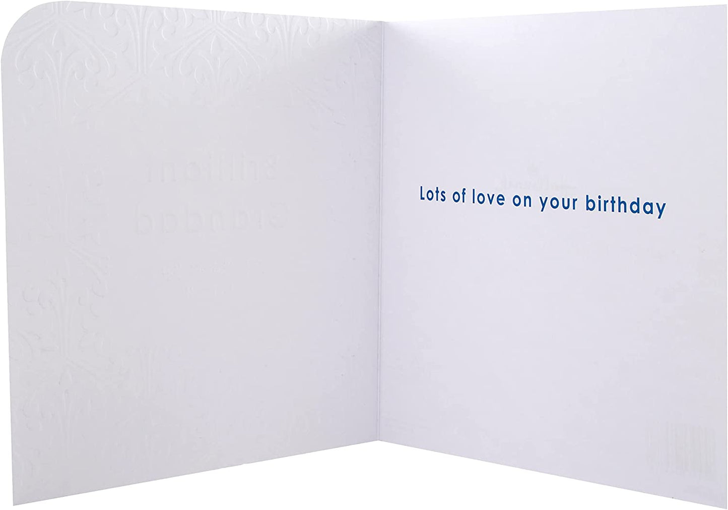 Grandad Birthday Card Contemporary Patterned Design Braille