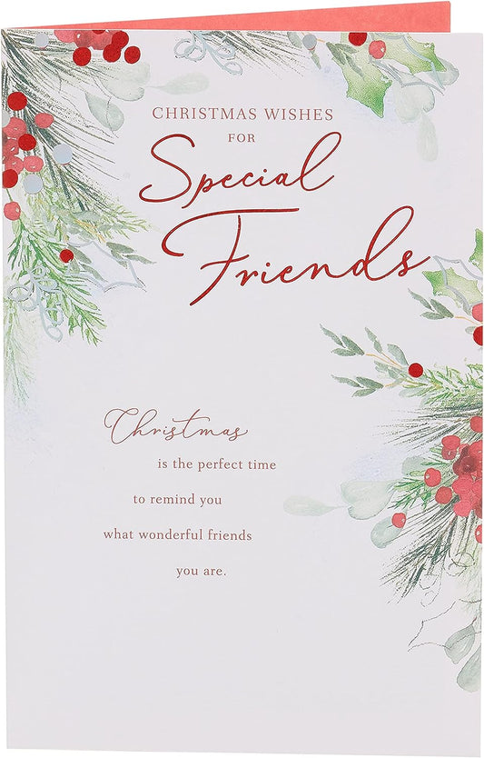 Mistletoe & Verse Design Friend Christmas Card