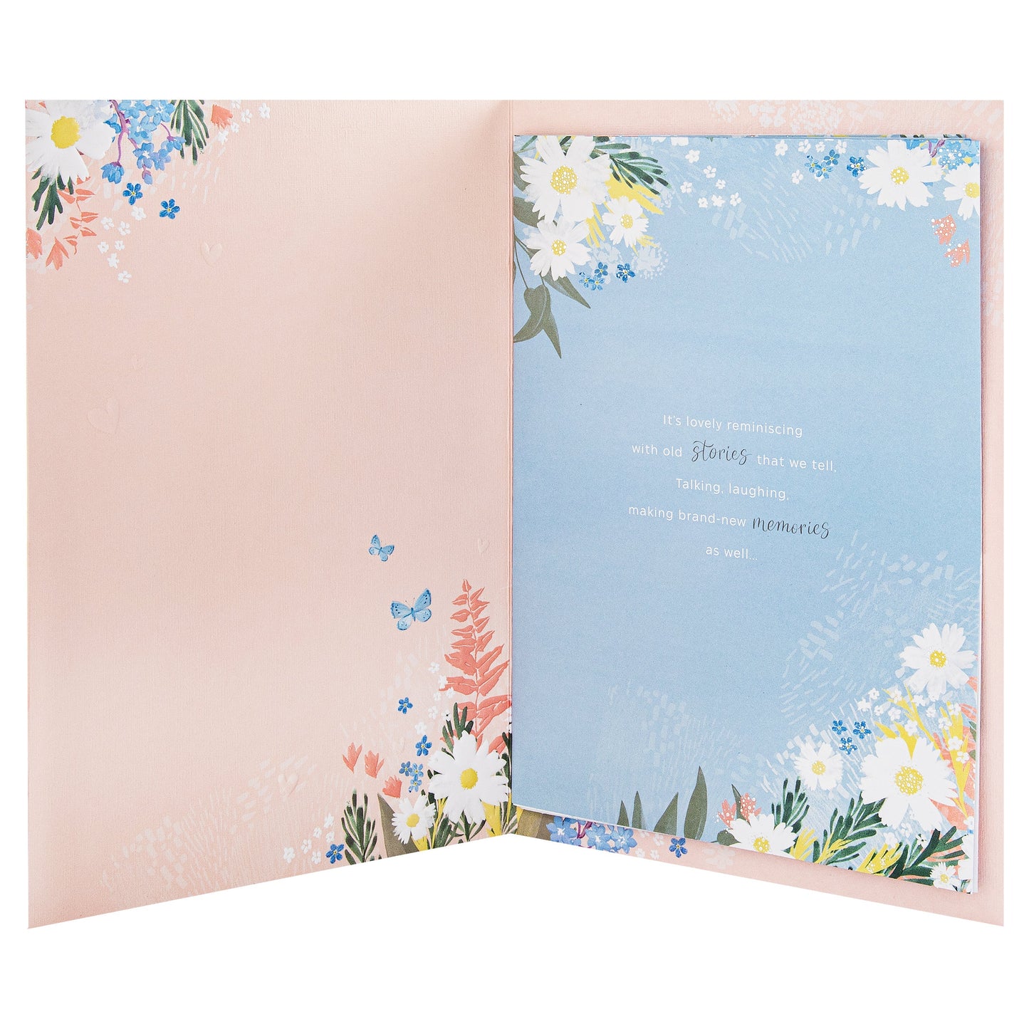 Pink Florals Design & Heartfelt Verse Daughter Birthday Card
